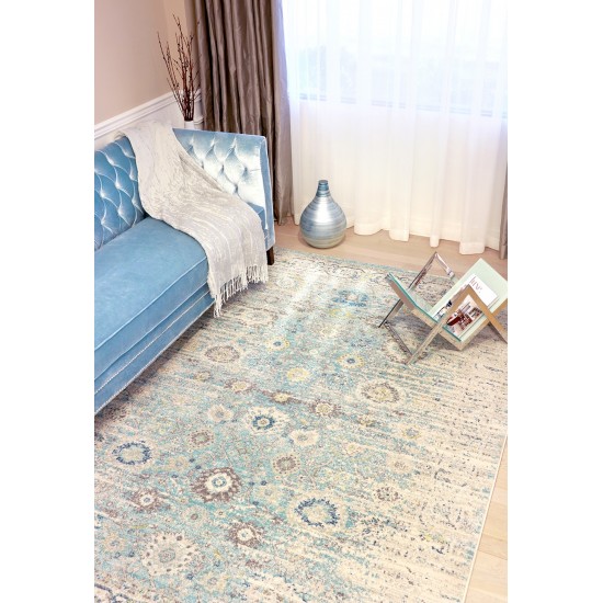 Area Rug Chelsea Power-Loomed Polyesterpropyle Seafoam 5' 0" X 7' 6"