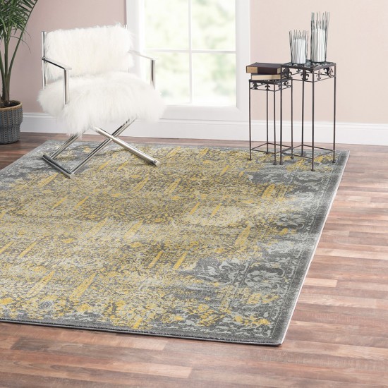 Area Rug Chelsea Power-Loomed Polyesterpropyle Grey 5' 0" X 7' 6"