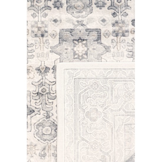 Area Rug Majestic Power-Loomed Polyesterpropyle Ivory 5' 0" X 7' 0"