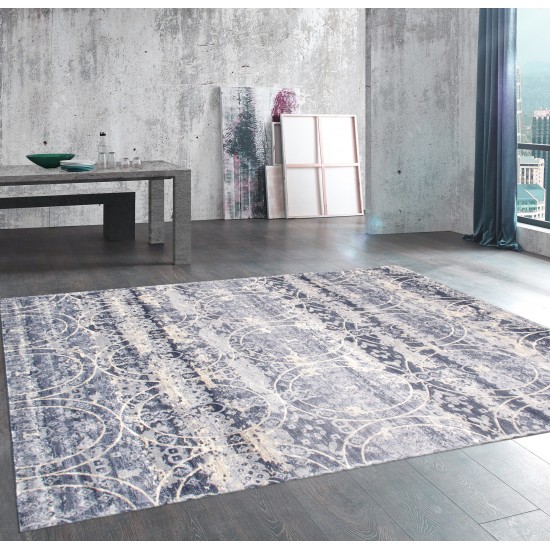 Area Rug Cherish Power-Loomed Polyesterpropyle Blue 5' 0" X 7' 0"