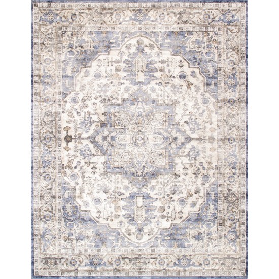 Pasargad Home Area Rug Eris Power-Loomed Polyesterpropyle Ivory 4' 0" X 6' 0"