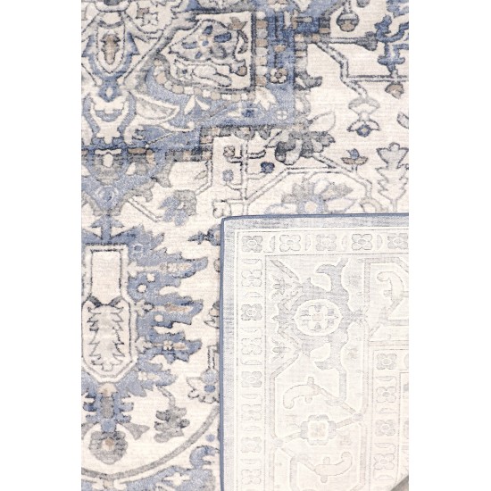 Pasargad Home Area Rug Eris Power-Loomed Polyesterpropyle Ivory 5' 0" X 7' 0"