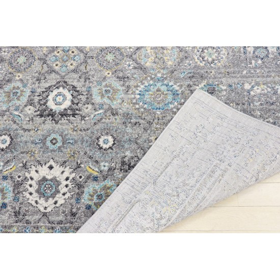 Area Rug Chelsea Power-Loomed Polyesterpropyle Silver 6' 0" X 6' 0"