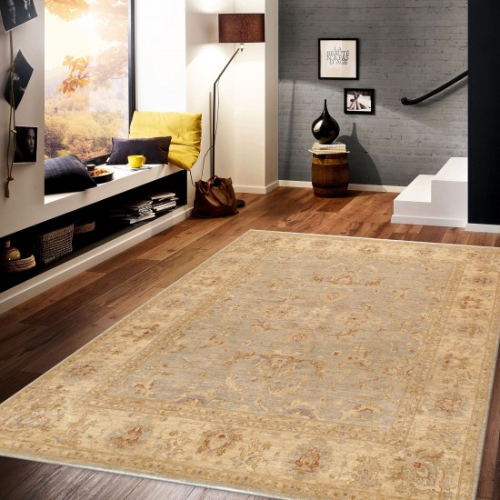 Pasargad Home Ferehan Collection Hand-Knotted Wool Area Rug- 8' 0" X 10' 0"