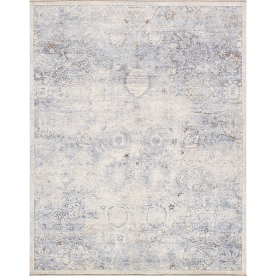 Pasargad Home Transitiona Hand-Knotted Silk & Wool Area Rug- 7'11" X 9'10"