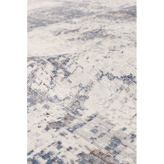 Pasargad Home Modern Collection Hand-Knotted Silk & Wool Area Rug- 7' 7" X 9' 9"