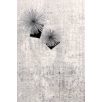 Pasargad Home Area Rug Stella Power-Loomed Polyesterester Grey 2' 8" X 6' 6"