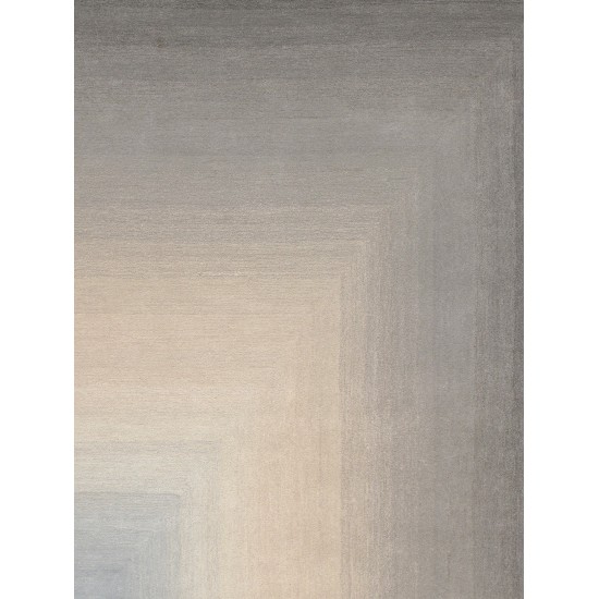 Pasargad Home Area Rug Rodeo Hand-Tufted Silk, wool Grey 7' 9" X 9' 9"