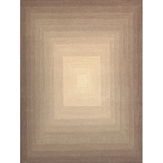 Pasargad Home Area Rug Rodeo Hand-Tufted Silk, wool Brown 7' 9" X 9' 9"