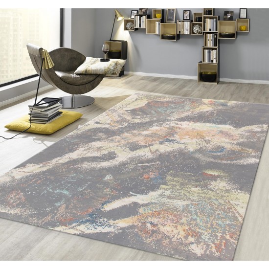 Pasargad Home Modern Hand-Knotted Silk & Wool Area Rug- 9' 4" X 12' 3"
