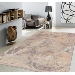 Pasargad Home Modern Hand-Knotted Abstract Silk & Wool Area Rug- 9' 4" X 12' 4"