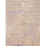 Pasargad Home Modern Hand-Knotted Abstract Silk & Wool Area Rug- 8' 4" X 10' 1"