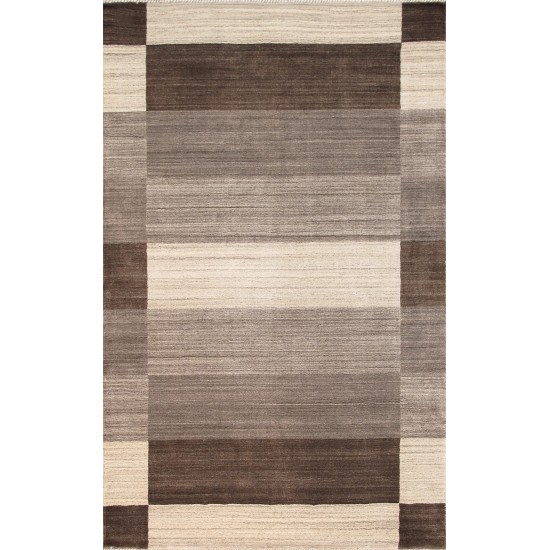 Pasargad Home Area Rug Gramercy Hand-Loomed Silk, wool Brown 4'11" X 8' 8"