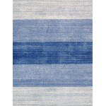 Pasargad Home Area Rug Gramercy Hand-Loomed Silk, wool Blue 4'11" X 8' 8"