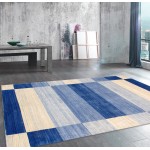 Pasargad Home Area Rug Gramercy Hand-Loomed Silk, wool Blue 4'11" X 8' 8"