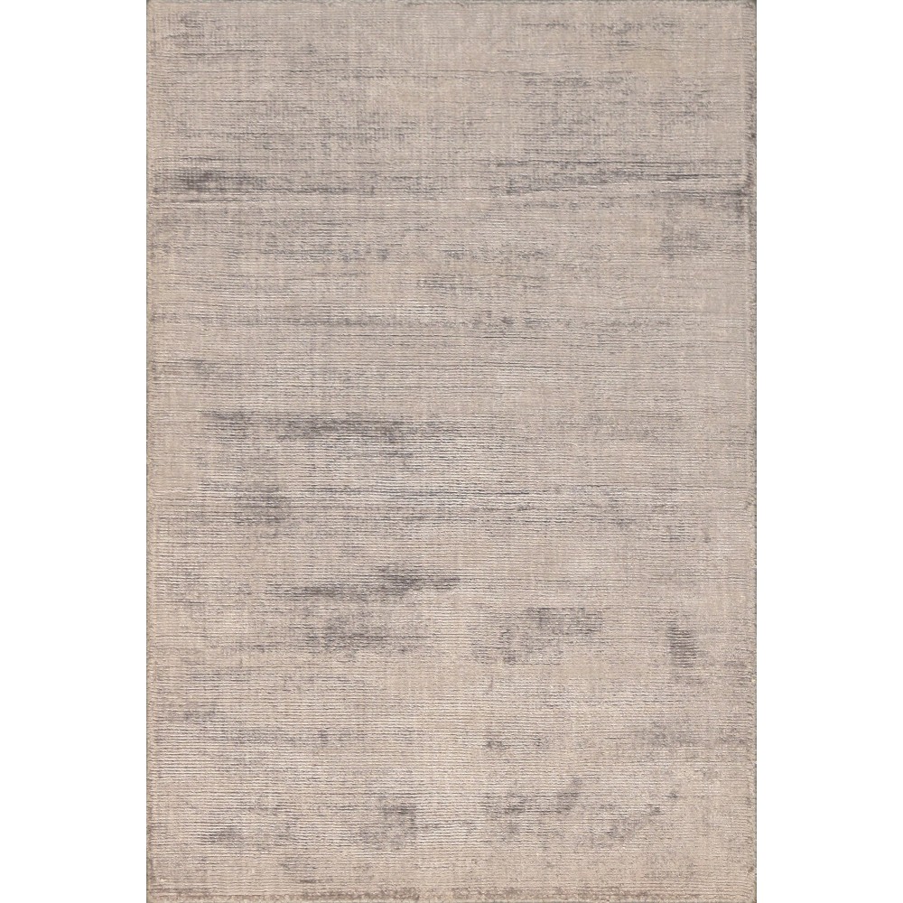 Pasargad Home Area Rug Gabbeh Hand-Loomed Silk, wool Silver 2' 0" X 3' 0"