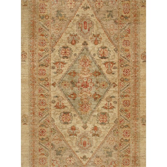 Pasargad Home Ferehan Collection Hand-Knotted Wool Runner- 2' 6" X 10' 7"