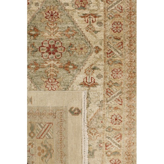 Pasargad Home Ferehan Collection Hand-Knotted Wool Runner- 2' 6" X 10' 7"
