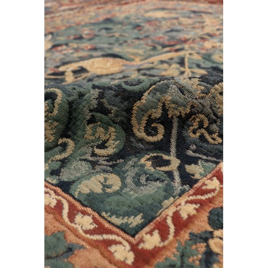 Pasargad Home Tapestry Collection Wool Area Rug- 4' 3" X 5' 5"