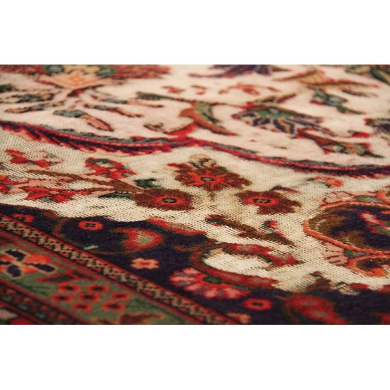 Pasargad Home Vintage Overdye Collection Red Wool Area Rug- 9' 6" X 12' 8"