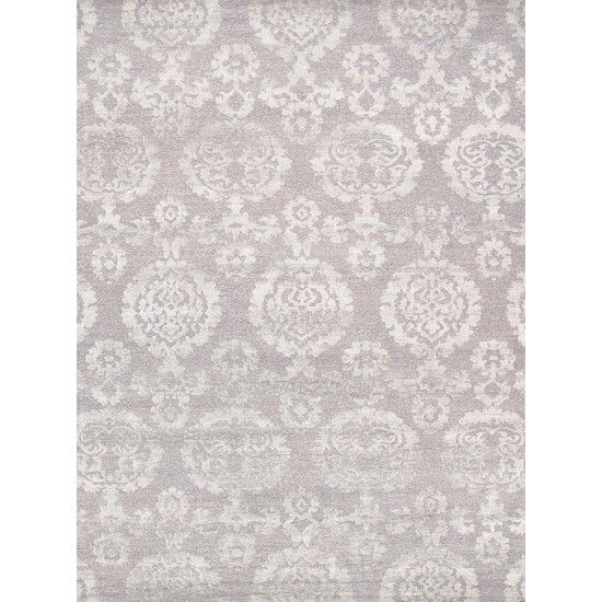 Pasargad Home Transitional Hand-Knotted Silk & Wool Area Rug- 8' 9" X 11' 9"