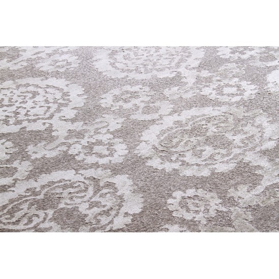 Pasargad Home Transitional Hand-Knotted Silk & Wool Area Rug- 8' 9" X 11' 9"