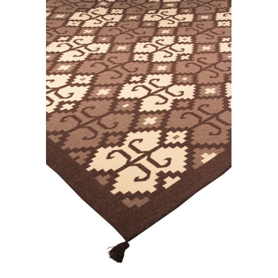 Pasargad Home Navajo Collection Hand-Woven Wool Area Rug- 9' 1" X 11' 9"