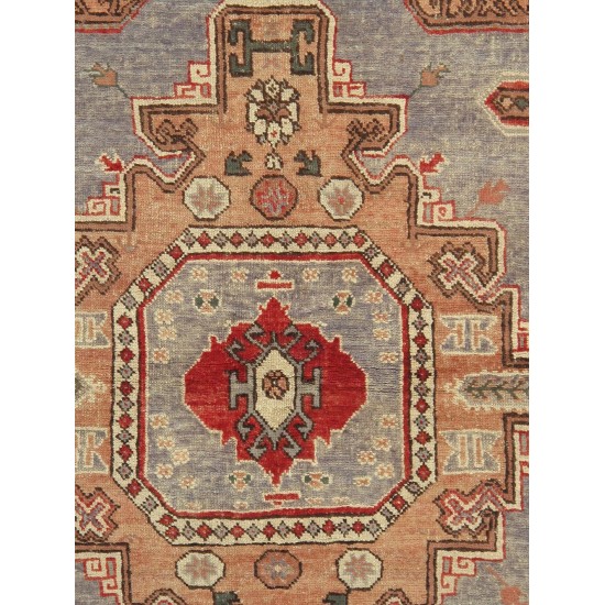 Pasargad Home Vintage Sivas Collection Lamb's Wool Area Rug- 4' 8" X 6' 8"