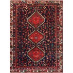 Pasargad Home Vintage Bakhtiari Multi Lamb's Wool Area Rug- 5' 3" X 7' 5"