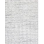Pasargad Home Slate Hand-Loomed Silk & Wool Ivory/Blue Area Rug- 9X12