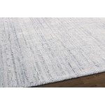 Pasargad Home Slate Hand-Loomed Silk & Wool Ivory/Blue Area Rug- 8X10