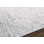 Slate Hand-Loomed Silk & Wool Ivory/Silver Area Rug- 8X10