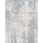 Pasargad Home Mirage Collection Hand-Loomed Grey Silk Area Rug- 5X8