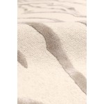 Edgy Hand-Tufted Ivory Silk & Wool Area Rug- 4X 6 PVCSK-03 4x6