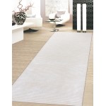 Pasargad Home Edgy Hand-Tufted Beige Silk & Wool Runner Rug- 2' 6" X 10