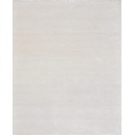 Pasargad Home Edgy Hand-Tufted Beige Silk & Wool Area Rug- 5X 8