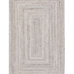 Pasargad Home Sagres Collection Handmade Greu Indoor/Outdoor Area Rug- 5' Round