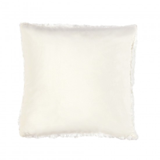 Pasargad Home Pillow Naples Pillow Polyester Fabric White 1' 6" X 1' 6"