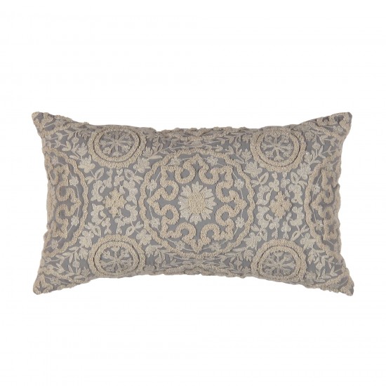 Pasargad Home Neples Embroidered Pillow 14" x 24" PCC-6614