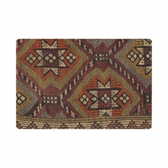 Vintage Turkish Kilim Multi Color Accent Pillow Cover - 16" x 24"48716