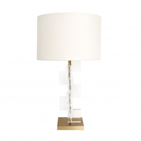 Spire in Modern Style Table Lamp - H27 "x L27" x D15", On-Off Switch