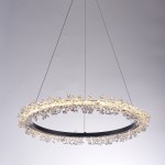 Pasargad Home Claire Collection Metal & Crystal Chandelier Lights