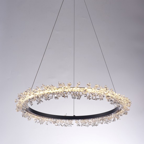 Pasargad Home Claire Collection  Metal & Crystal Chandelier Lights