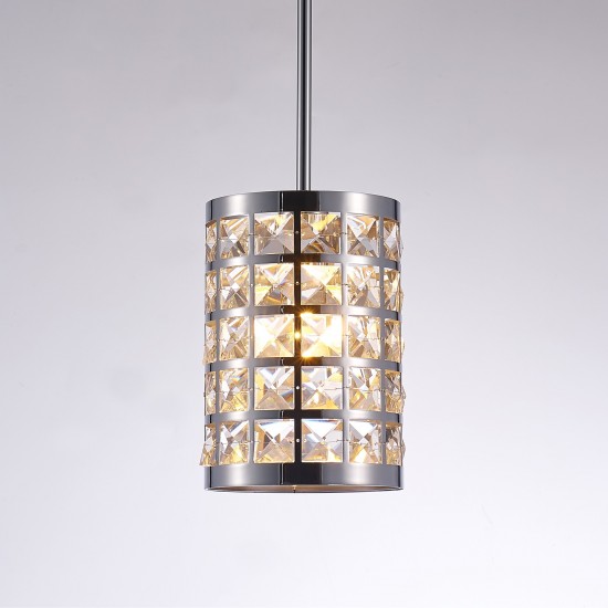 Pendant Light Hermoza Metal&cryst Metal, Crystal Chrome 0' 6" X 4' 0"