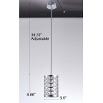 Pendant Light Hermoza Metal&cryst Metal, Crystal Chrome 0' 6" X 4' 0"