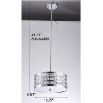 Pendant Light Hermoza Metal&cryst Metal, Crystal Chrome 1' 2" X 3' 9"