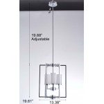 Pasargad Home Chandelier Riva Metal&glass Metal, Glass Chrome 1' 2" X 3' 4"