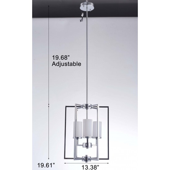 Pasargad Home Chandelier Riva Metal&glass Metal, Glass Chrome 1' 2" X 3' 4"