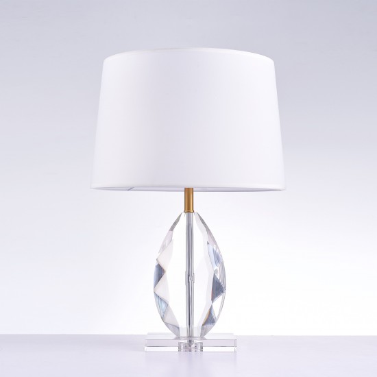 Pasargad Home Lauren Collection Metal & Crystal Table Lamp Lights