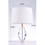 Pasargad Home Lauren Collection Metal & Crystal Table Lamp Lights